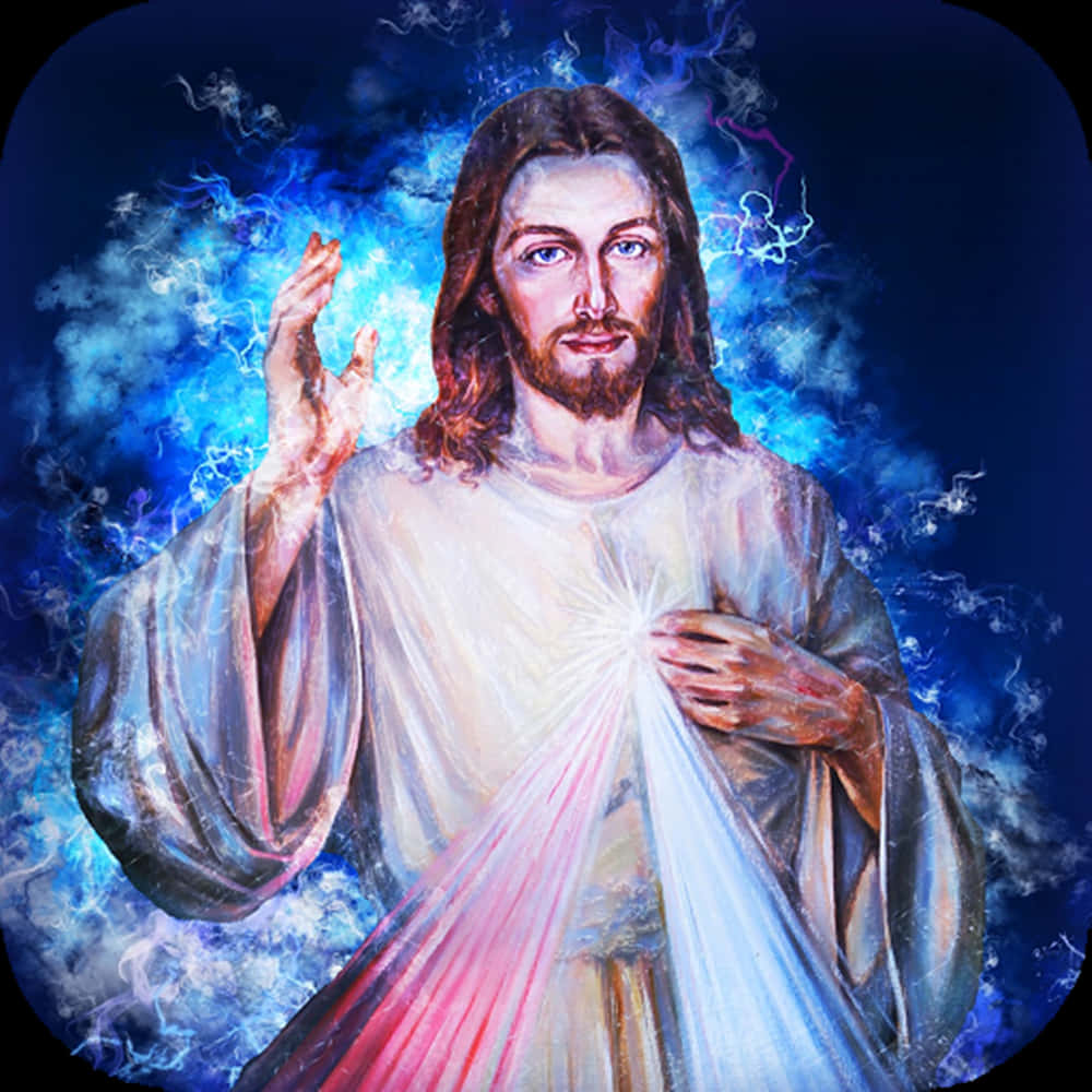 Jesus In Heaven Digital Art Background