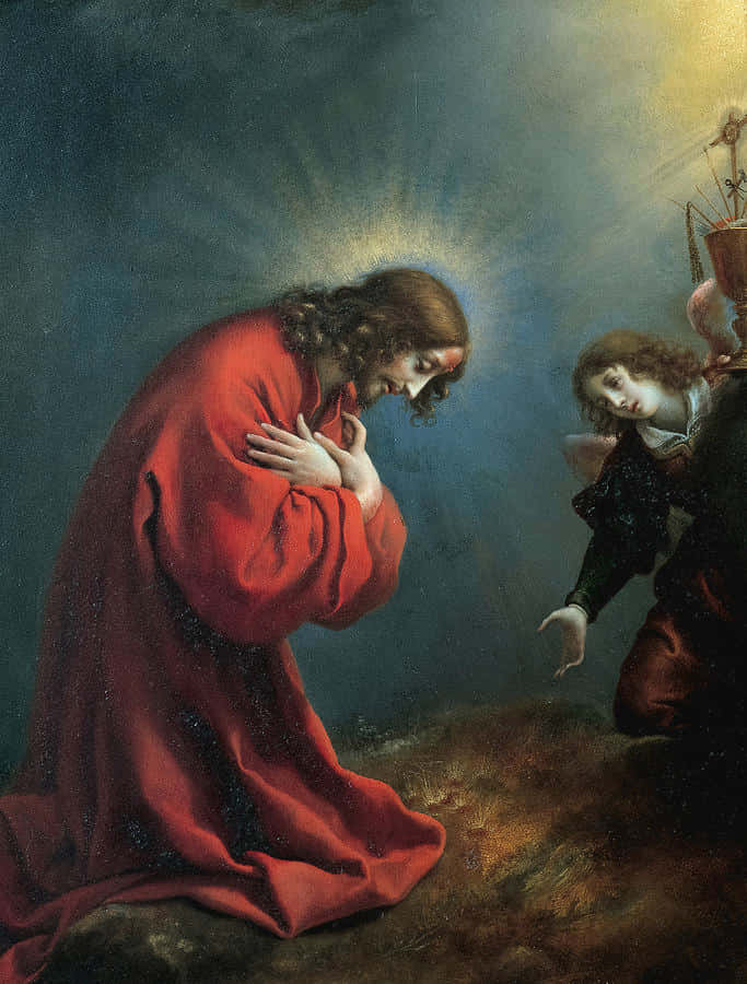 Jesus In Prayer Background