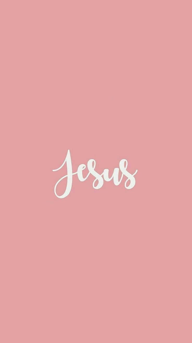 Jesus Is King In Pink Background