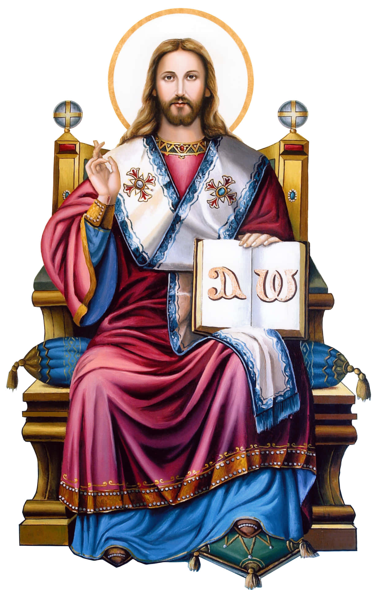 Jesus Is King In Throne Background