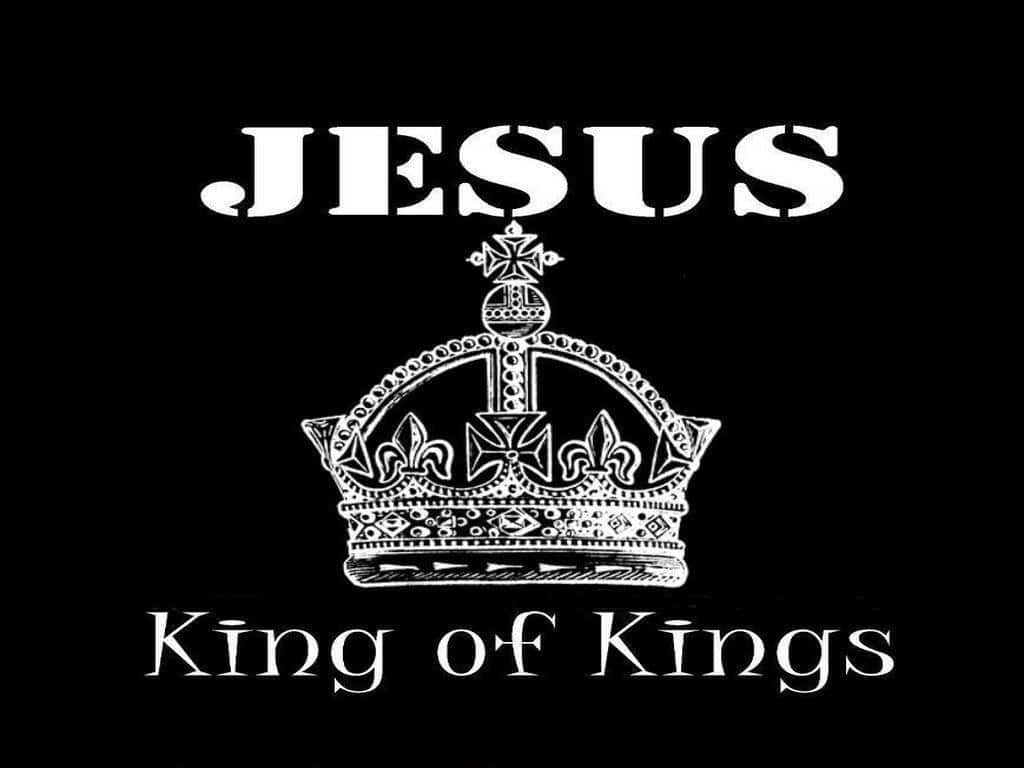 Jesus Is King Of Kings Crown Logo Background