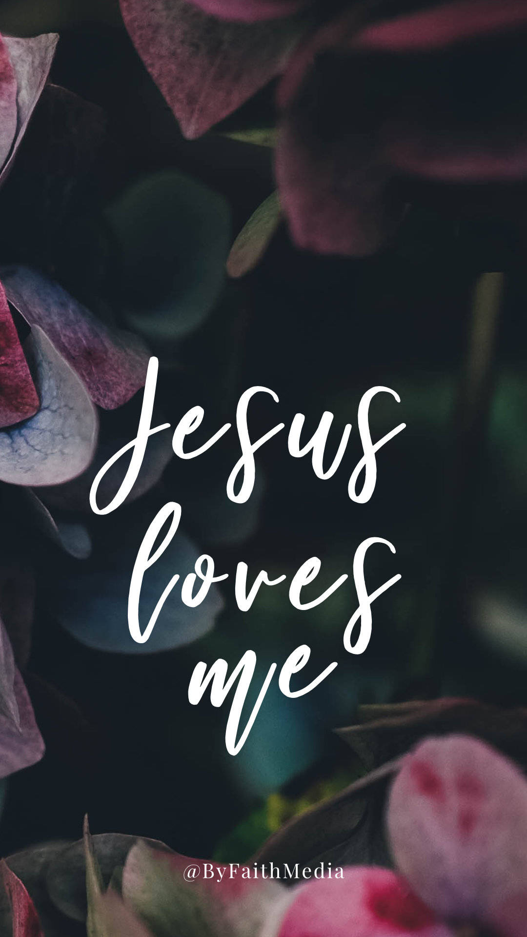 Jesus Loves Me Floral Background Background