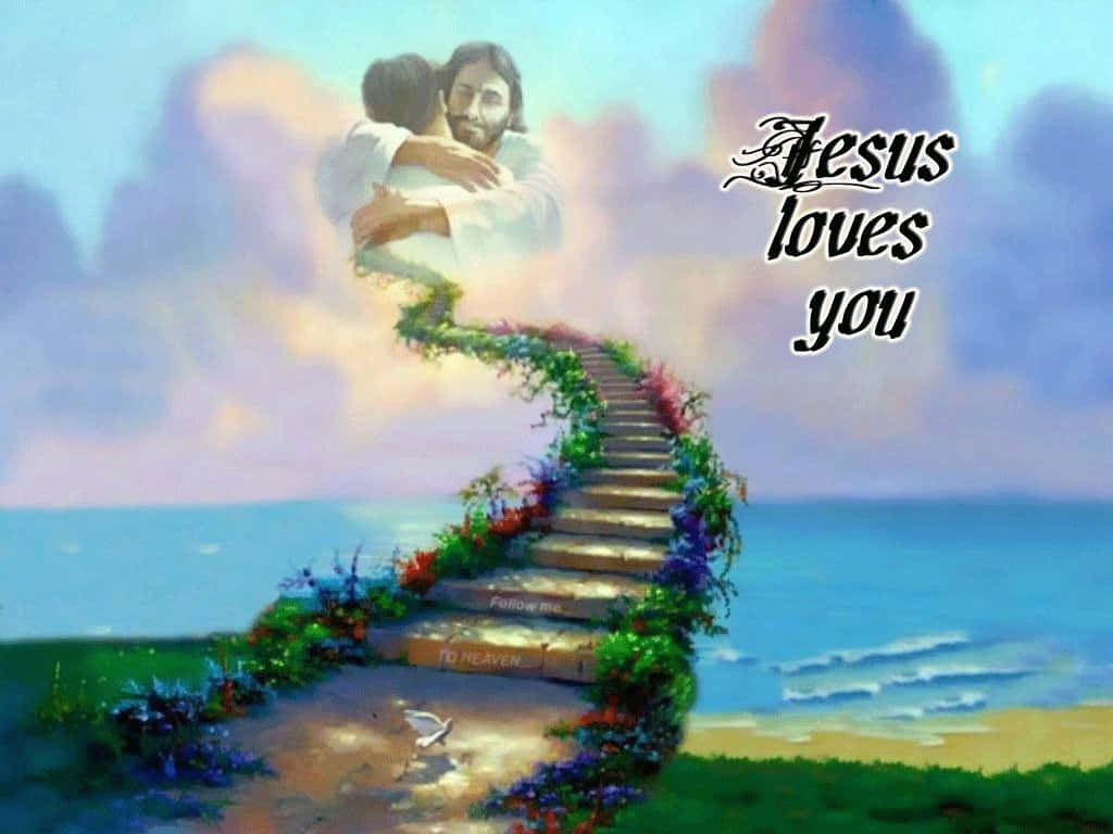 Jesus Loves You 1024 X 768 Background