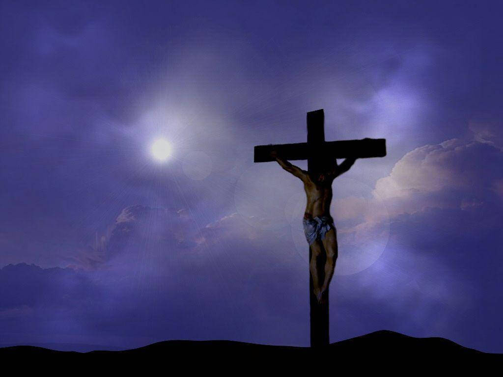 Jesus On Cross In The Night