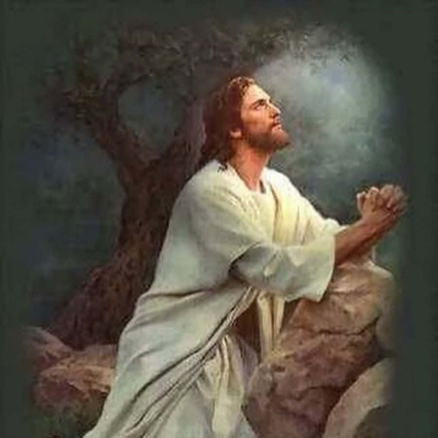 Jesus Praying And Seeking God's Guidance Background