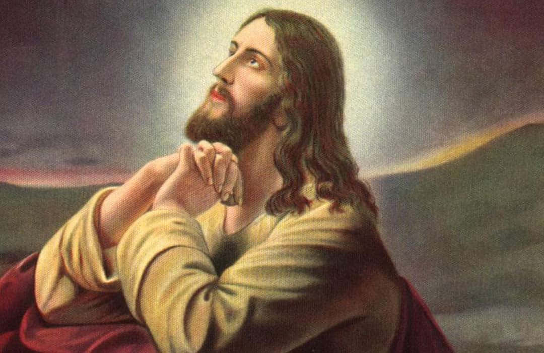Jesus Praying At The Garden Of Gethsemane Background