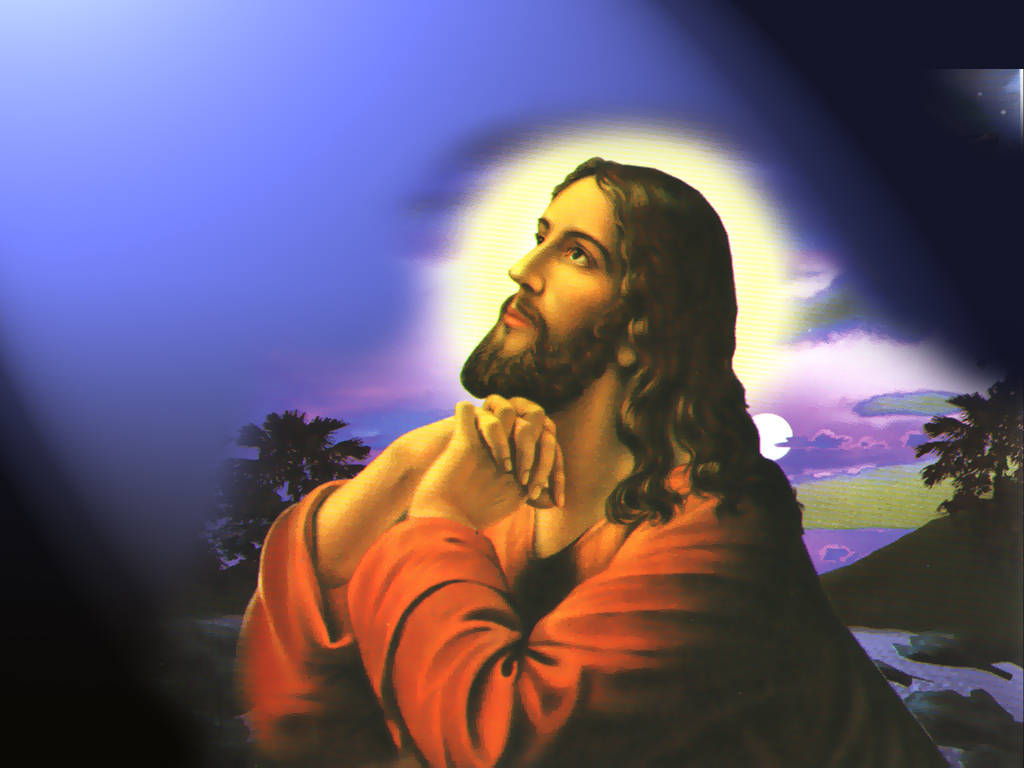 Jesus Praying Background