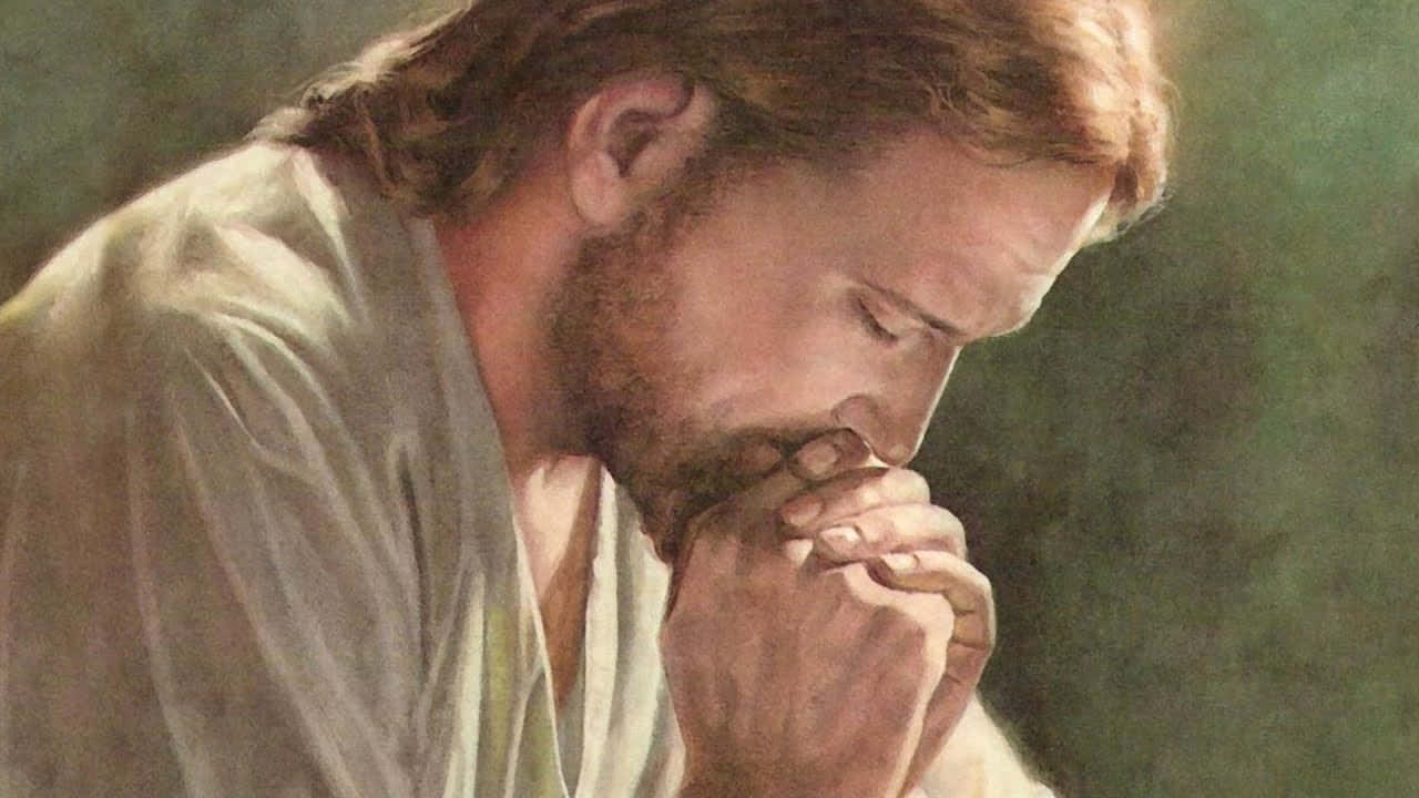 Jesus Praying For Our Salvation Background
