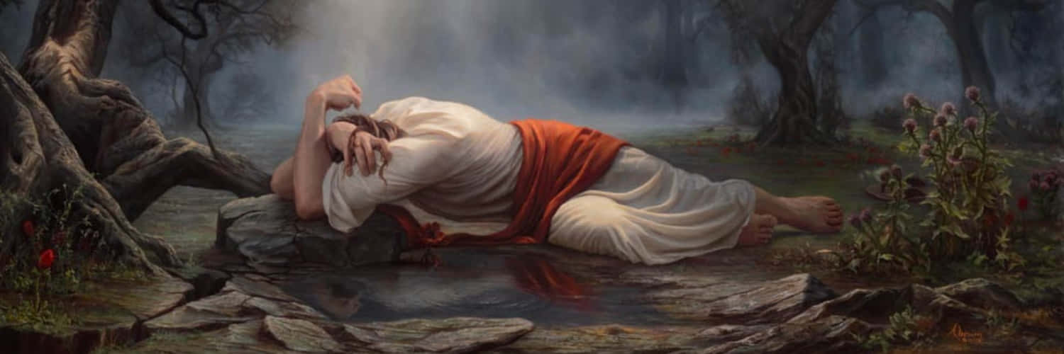 Jesus Praying In Faith And Devotion Background