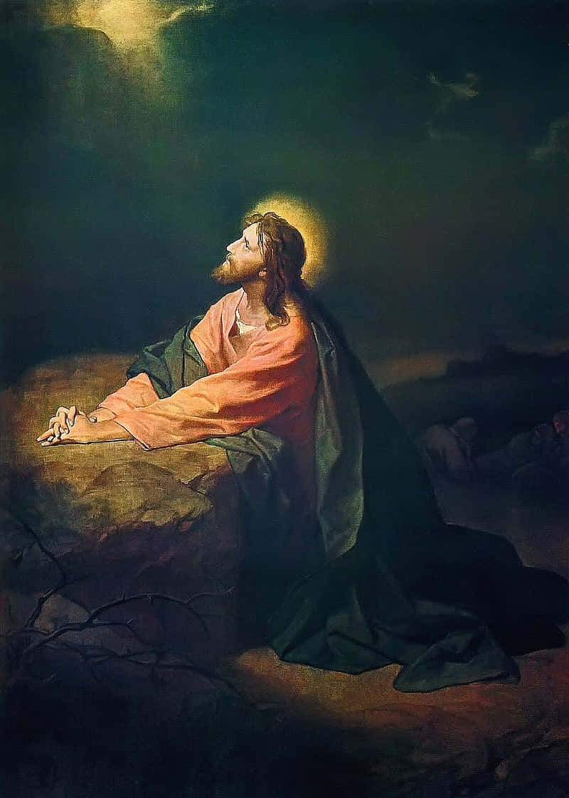 Jesus Praying In Gethsemane Background