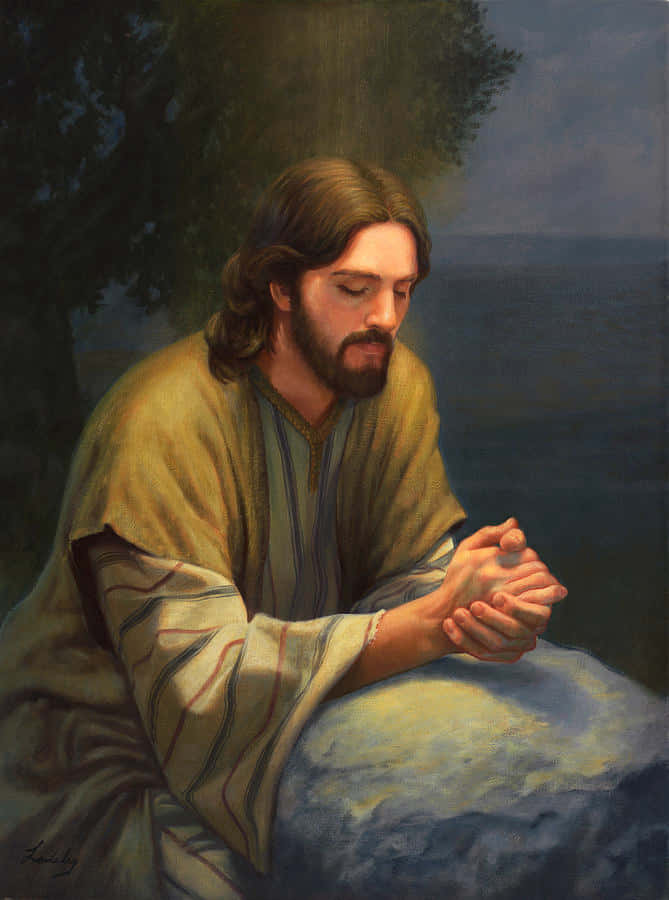 Jesus Praying In The Garden Of Gethsemane Background
