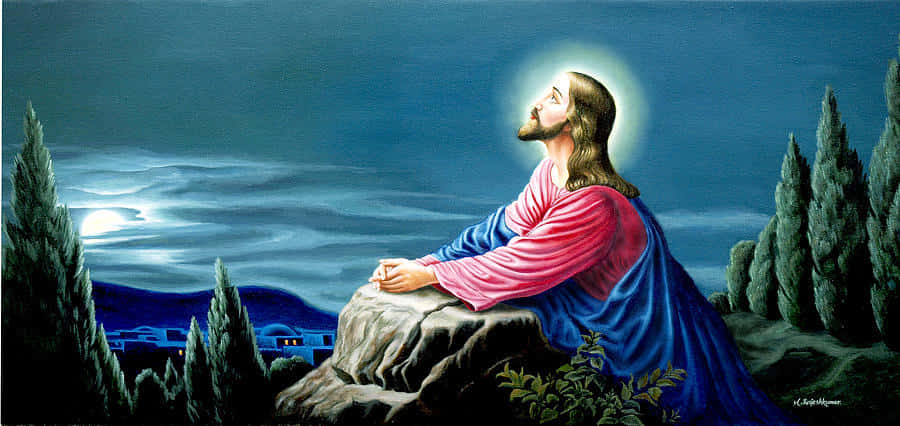 Jesus Praying - Lord, Show Me The Way Background