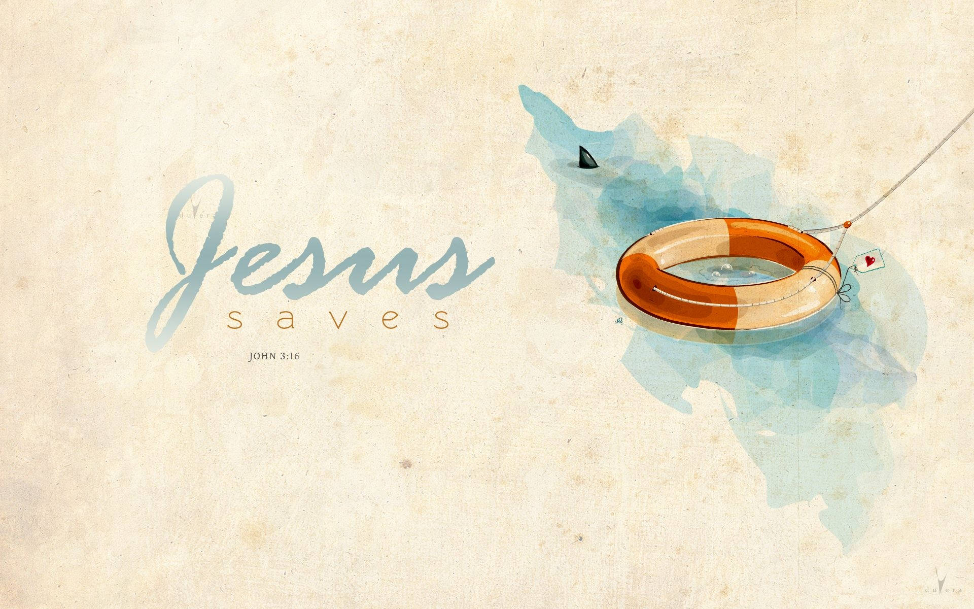 Jesus Saves - Watercolor - Hd Wallpaper Background