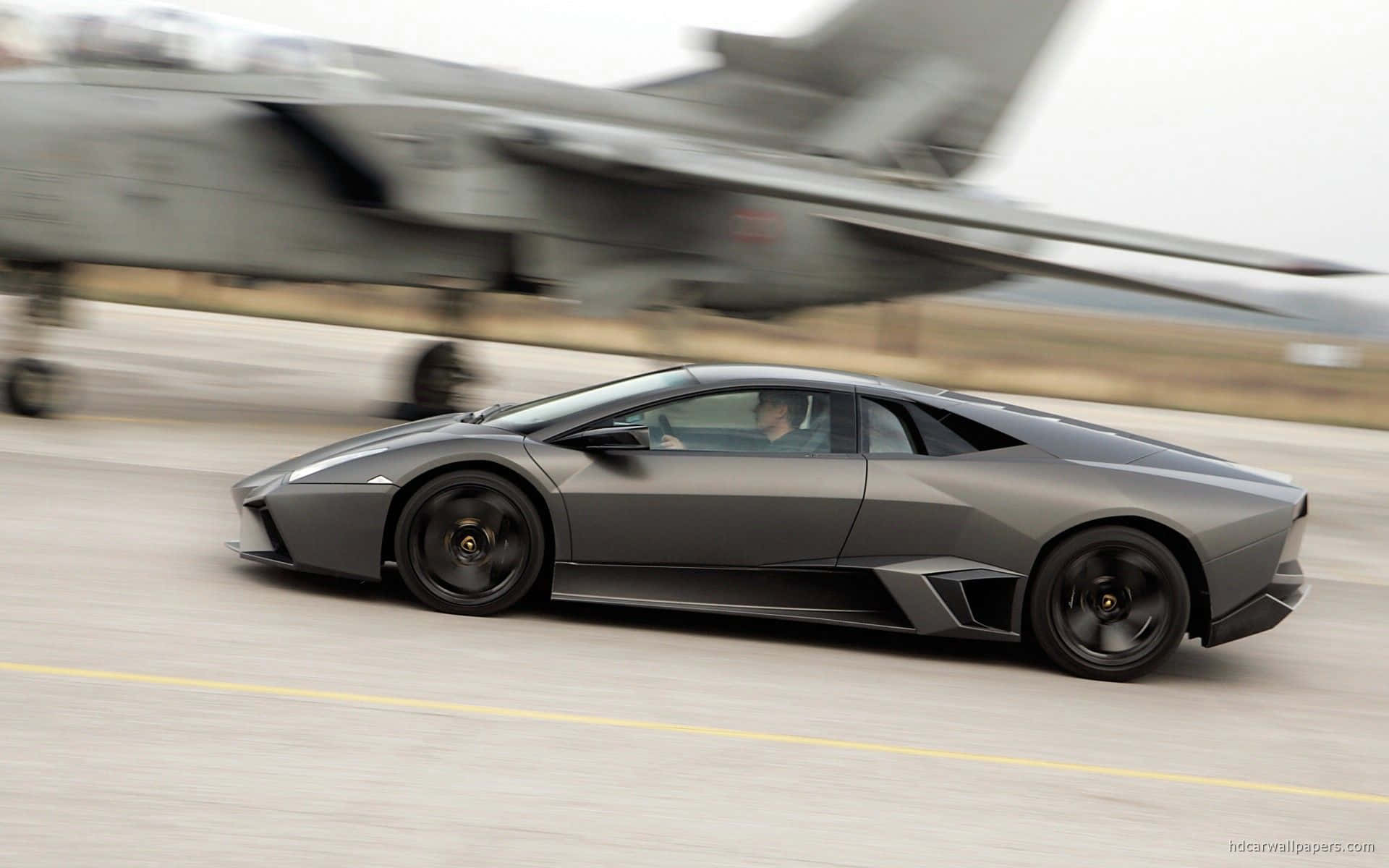 Jet And Car In Perfect Sync Background