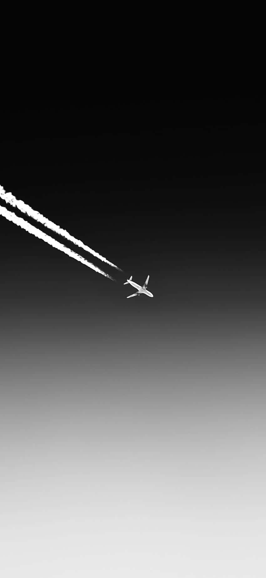 Jet Contrailin Gradient Sky Background