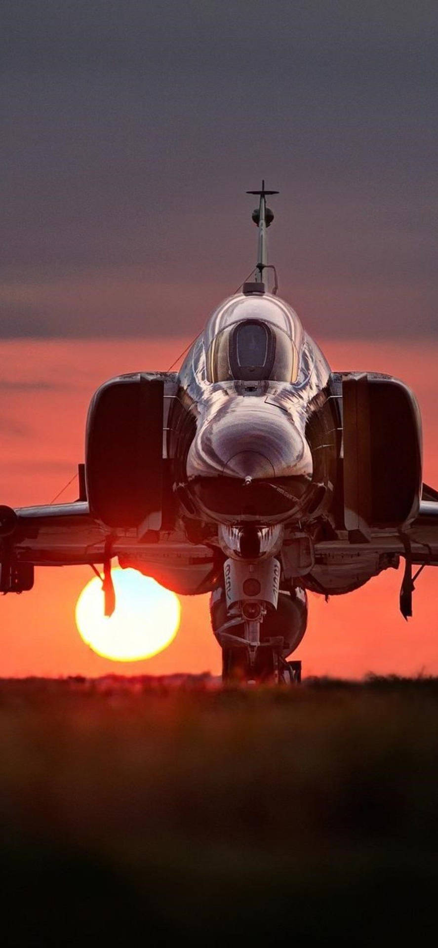 Jet Iphone Sunset View Background