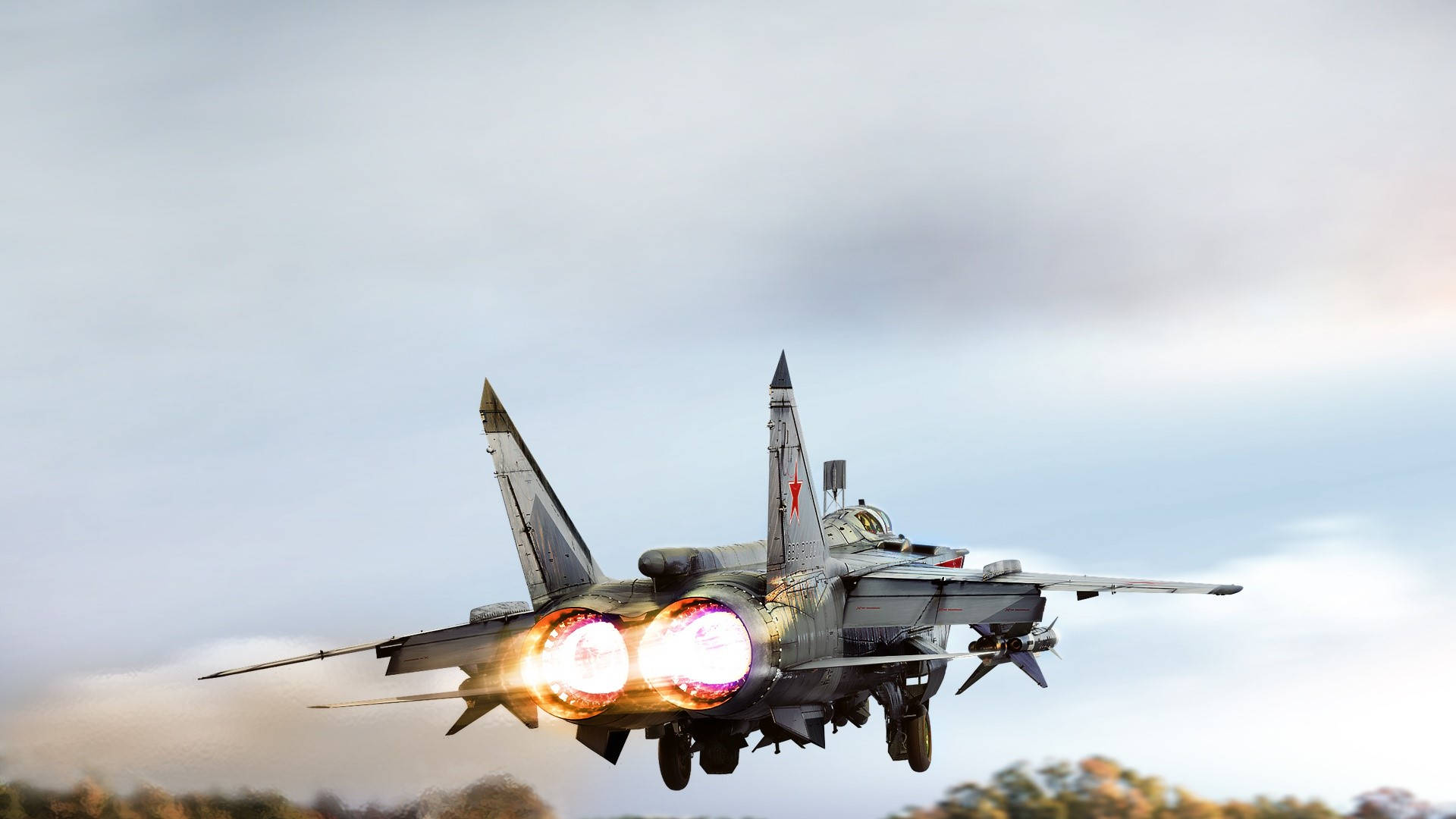 Jet Jetting Off In The Sunset Background