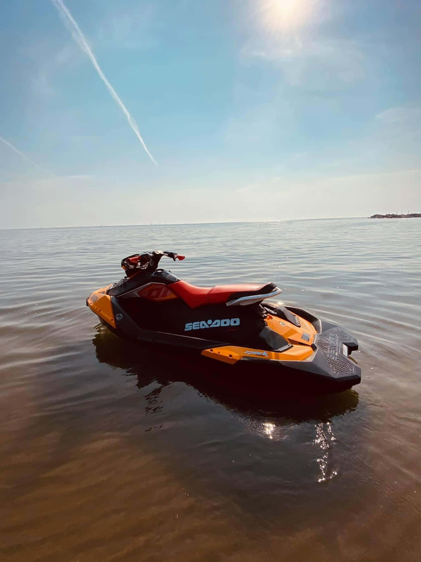 Jet Ski And Sun Background