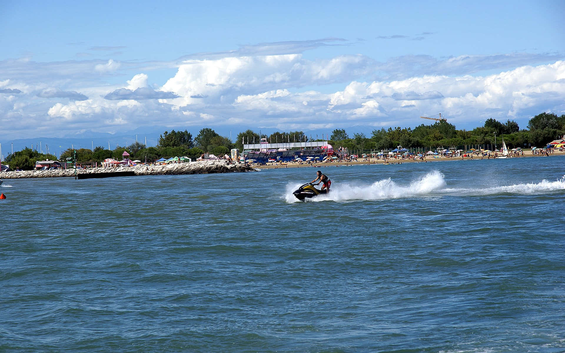 Jet Ski Beach Background