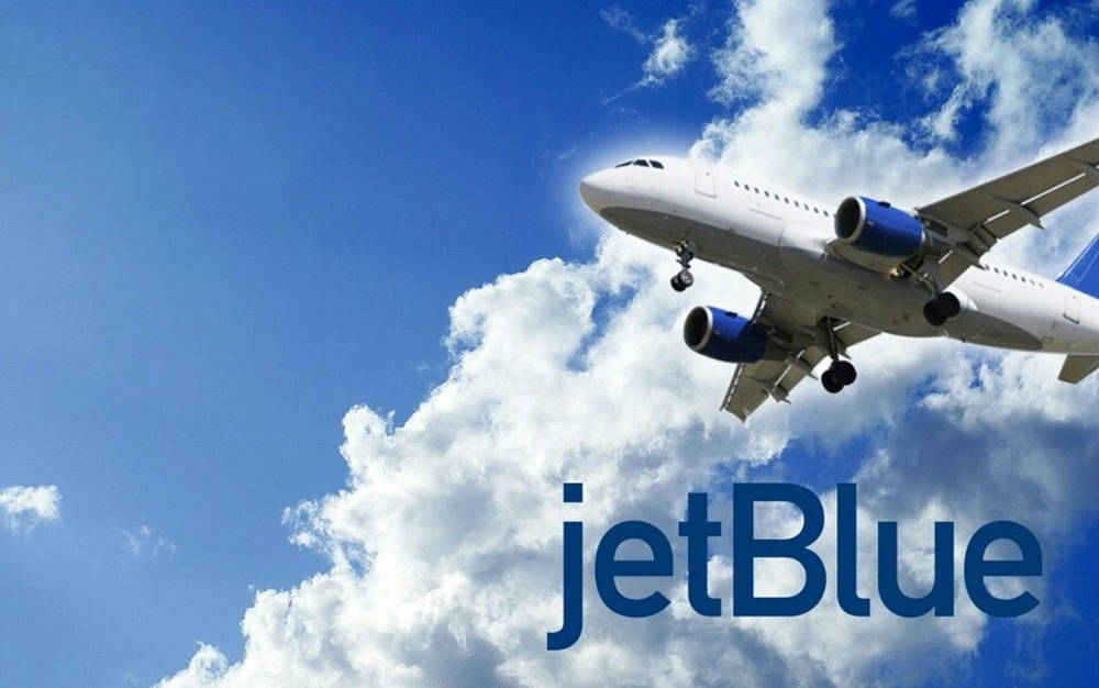 Jetblue Airways Airlines Plane In The Sky Background