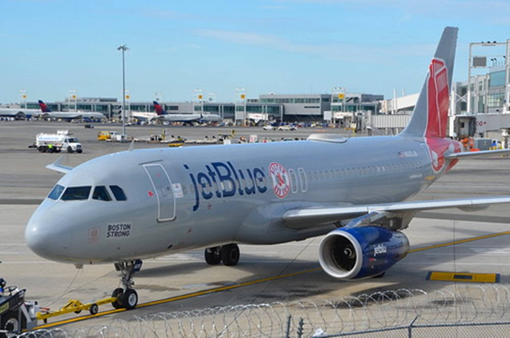 Jetblue Light Blue Airplane Background