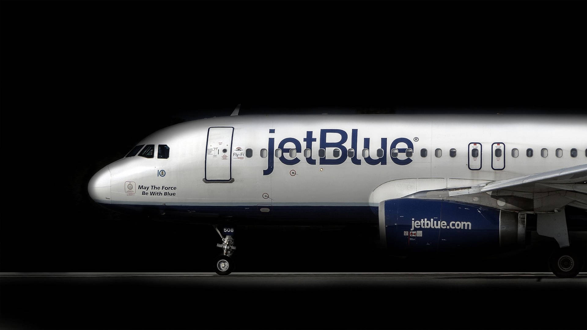 Jetblue May The Force Be With Blue Background