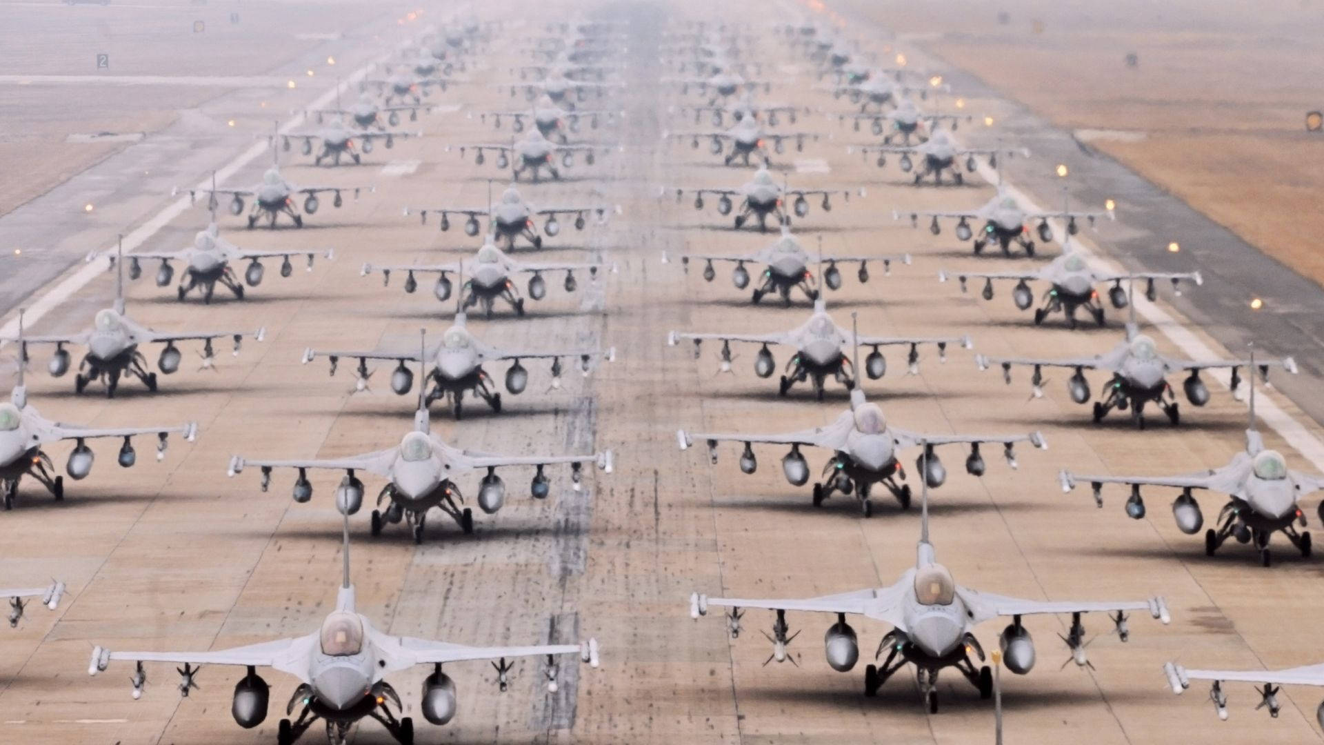 Jets On Runway Background