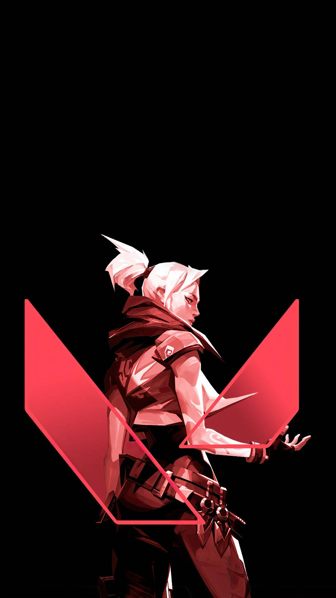 Jett Phone Valorant Red Logo Background