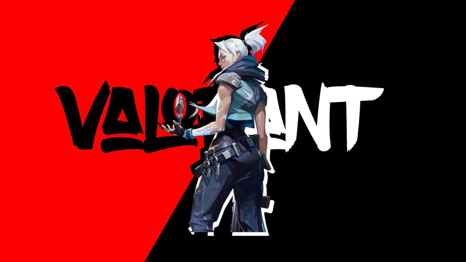 Jett Red And Black Valorant Desktop Background