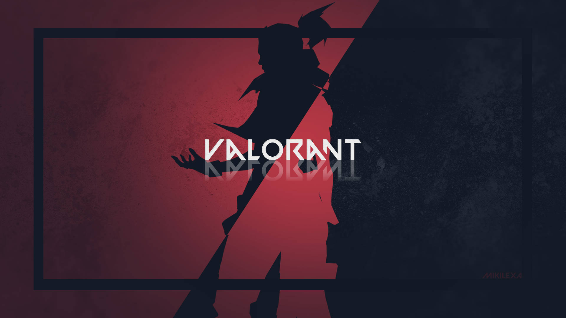 Jett Silhouette With Valorant Logo