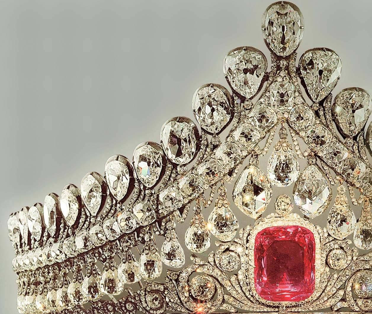Jewelry Crown With Ruby Center Piece
