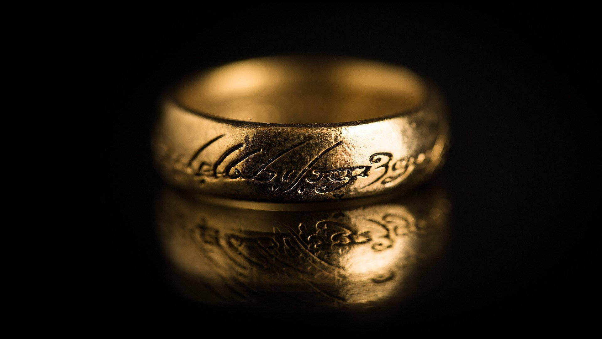 Jewelry Ring With Engraved Symbols