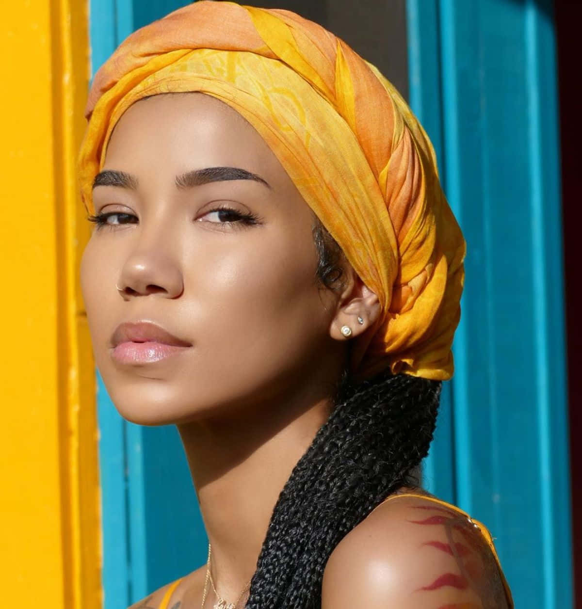 Jhene Aiko In A Stunning Photoshoot Background