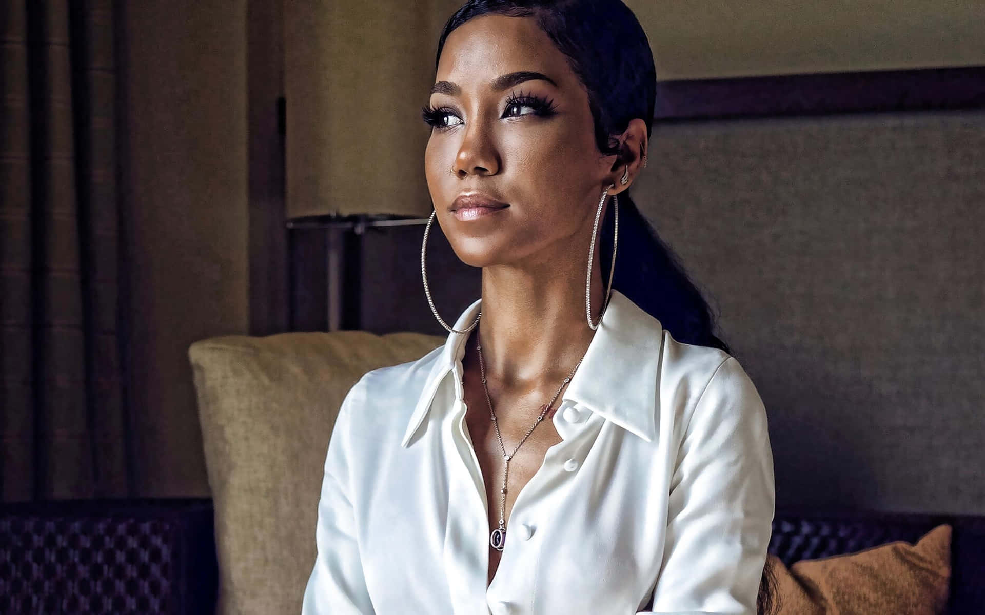 Jhene Aiko In Breathtaking Portrait Background