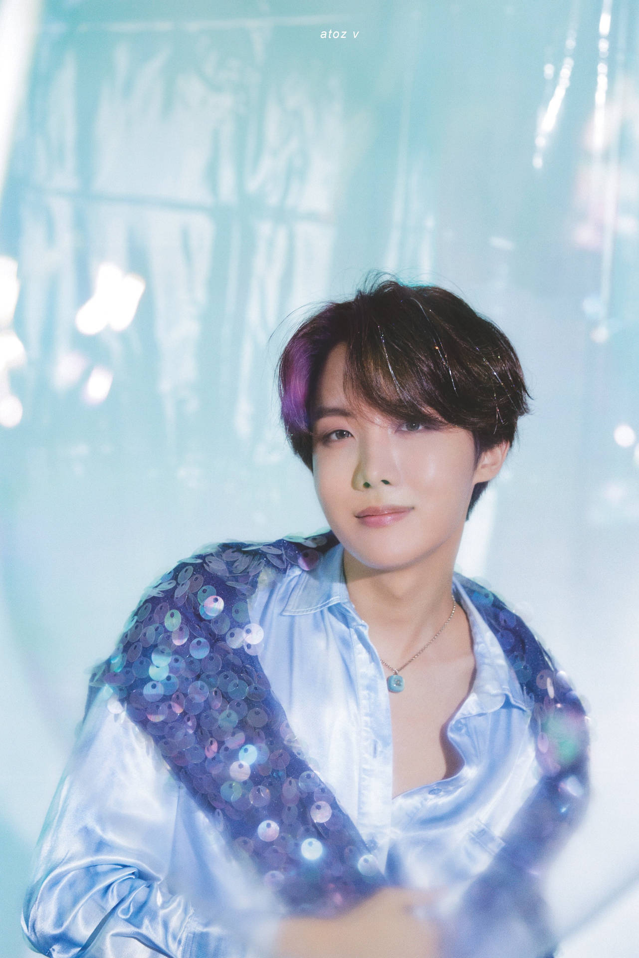 Jhope Cute In Dreamy Blue Background