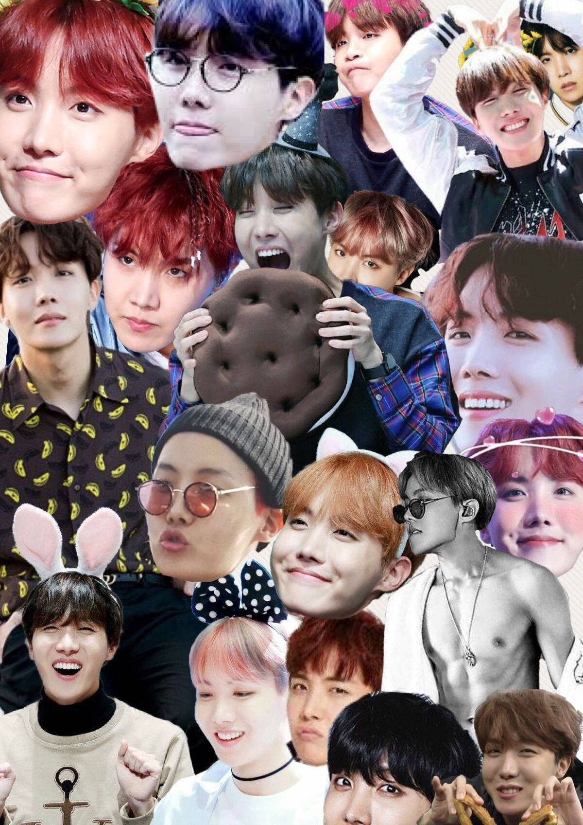 Jhope Cute Picture Collage Background