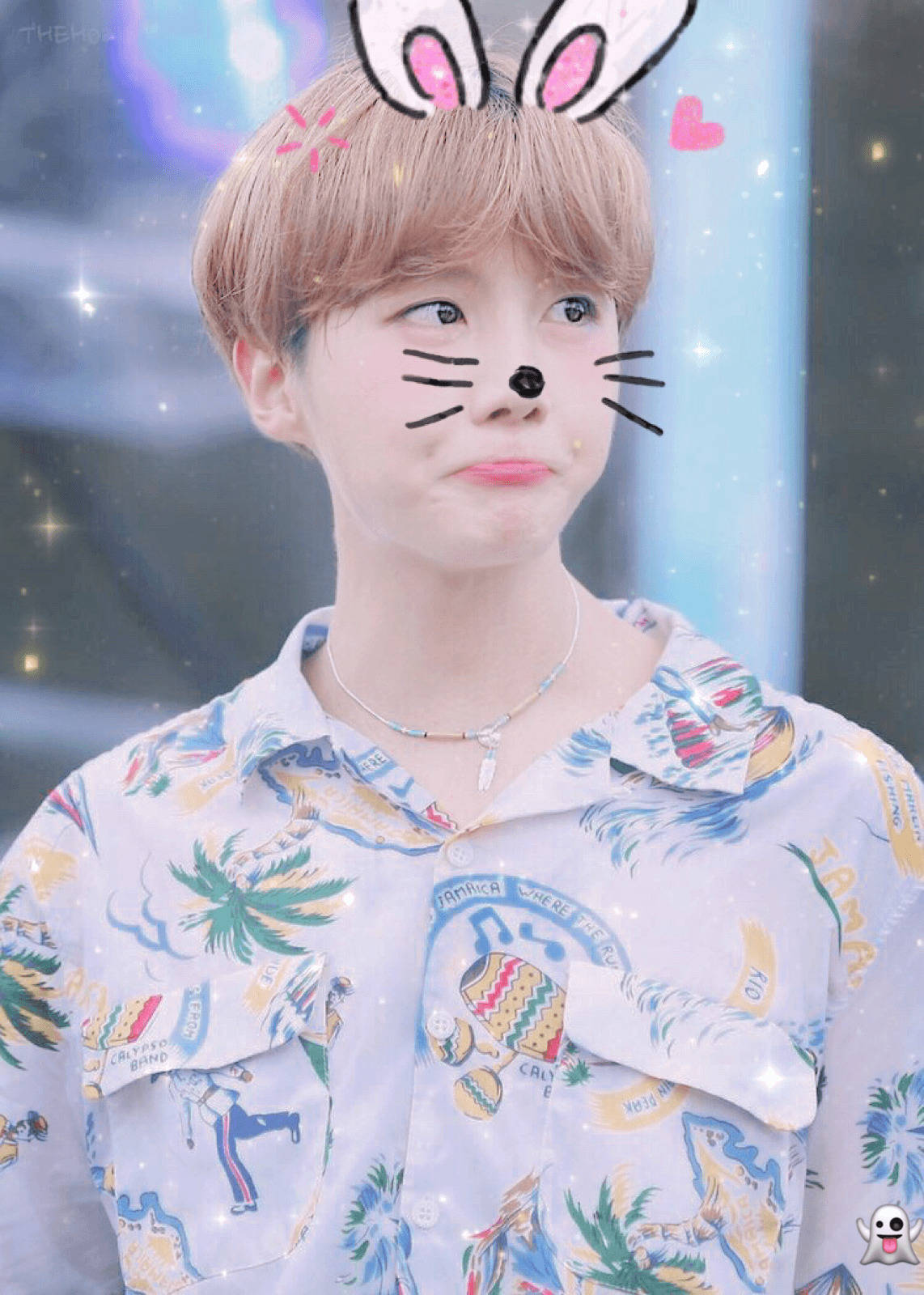 Jhope Cute With Bunny Filter Background