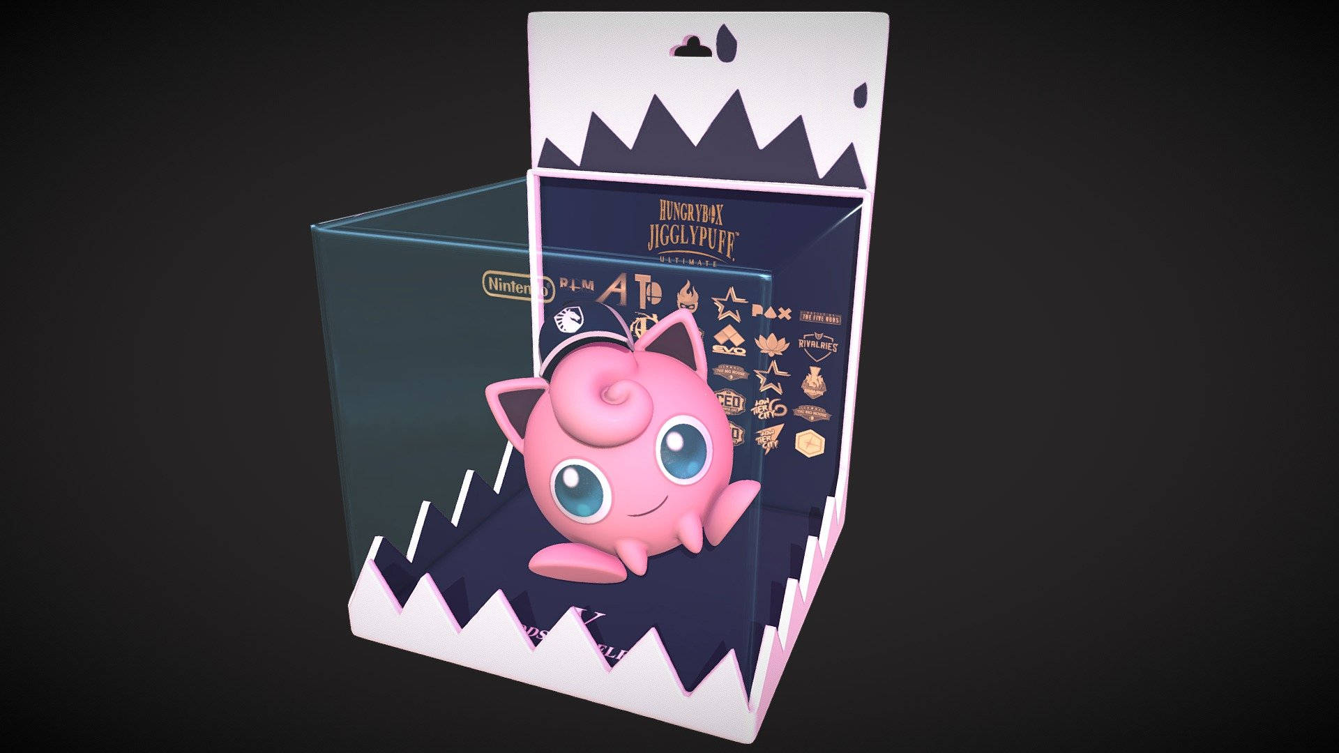 Jigglypuff Relaxing Comfortably In A Box Background
