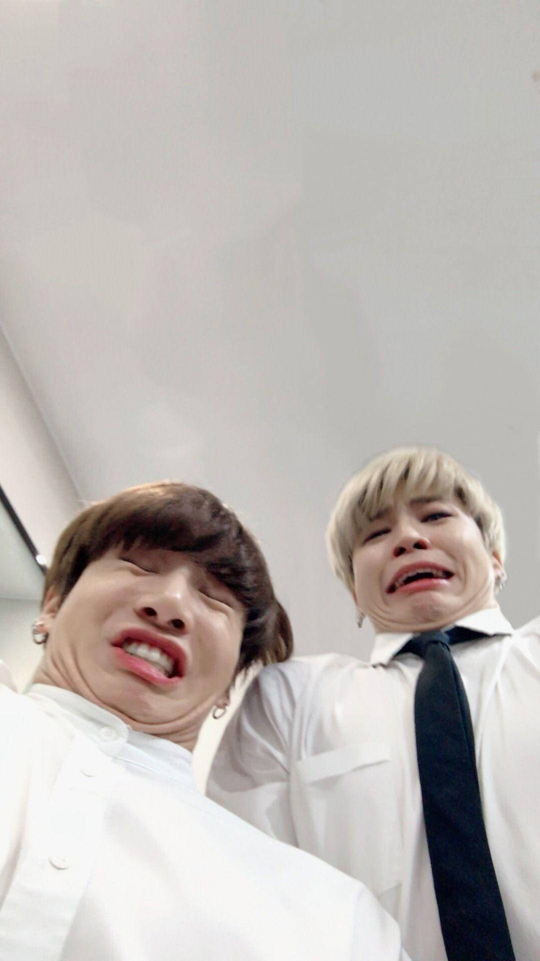 Jikook Black Tie Funny Faces Background