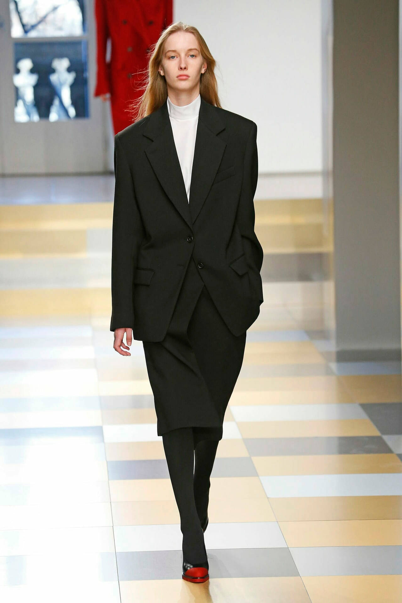 Jil Sander Black Suit Skirt Background