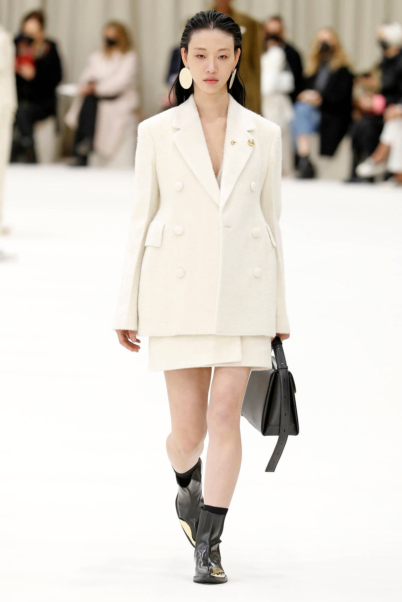 Jil Sander Elegant White Dress Suit