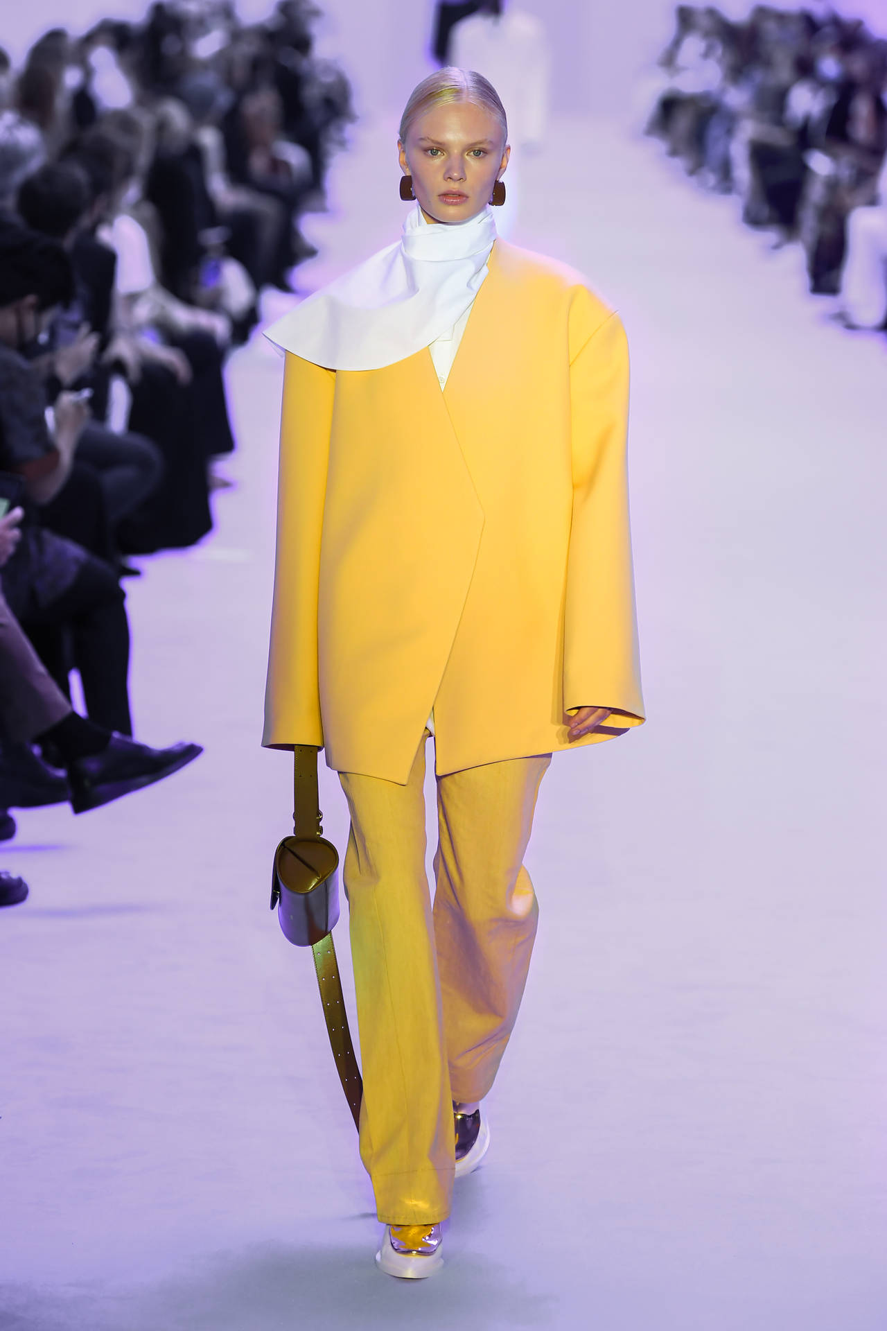 Jil Sander Yellow Long Sleeve Dress