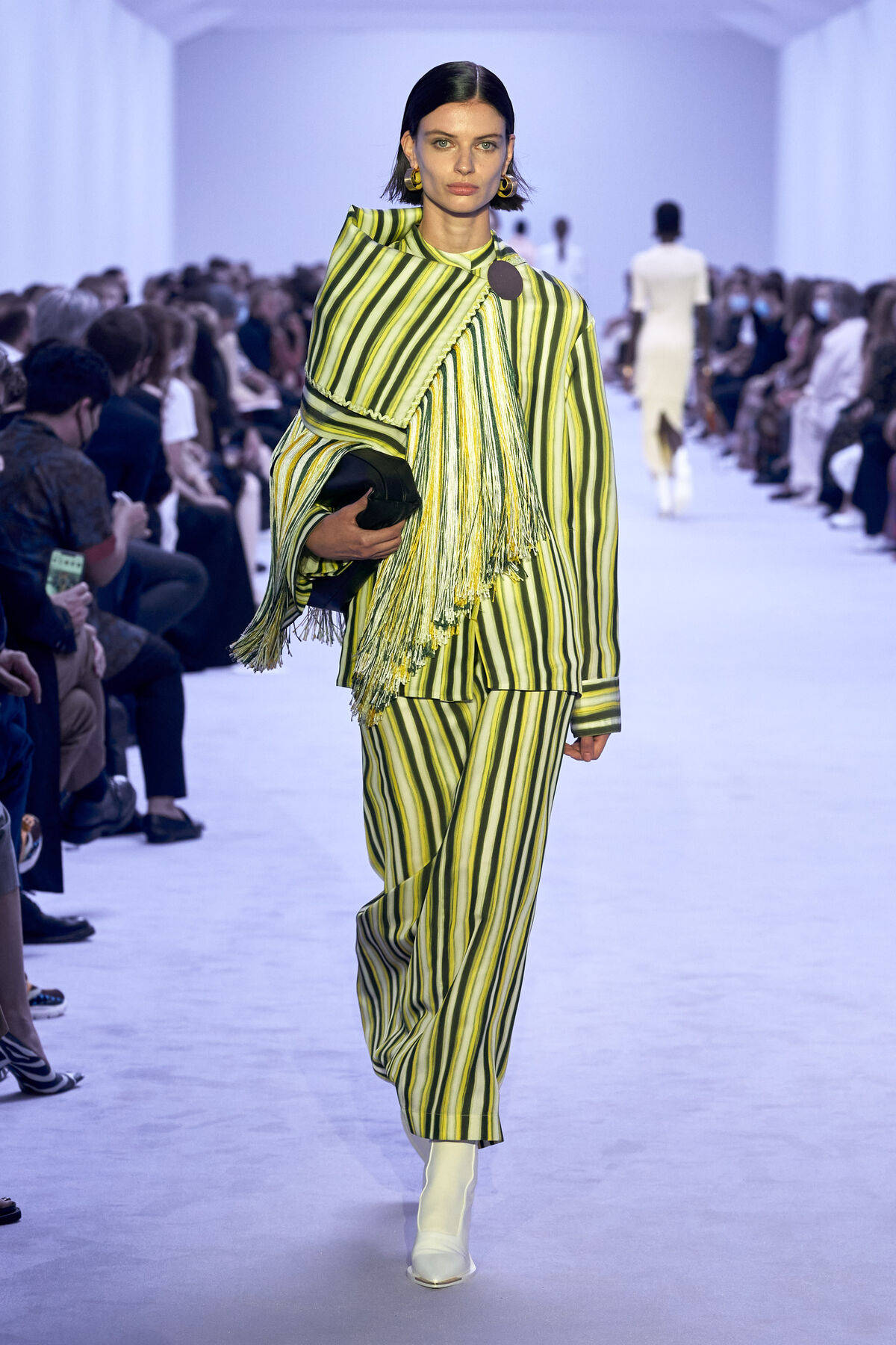 Jil Sander Yellow Stripes Background