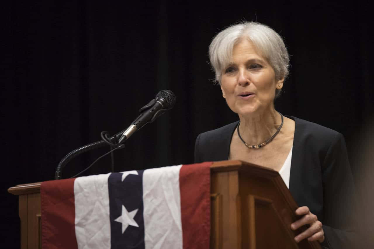 Jill Stein Speaking In Atlanta Background