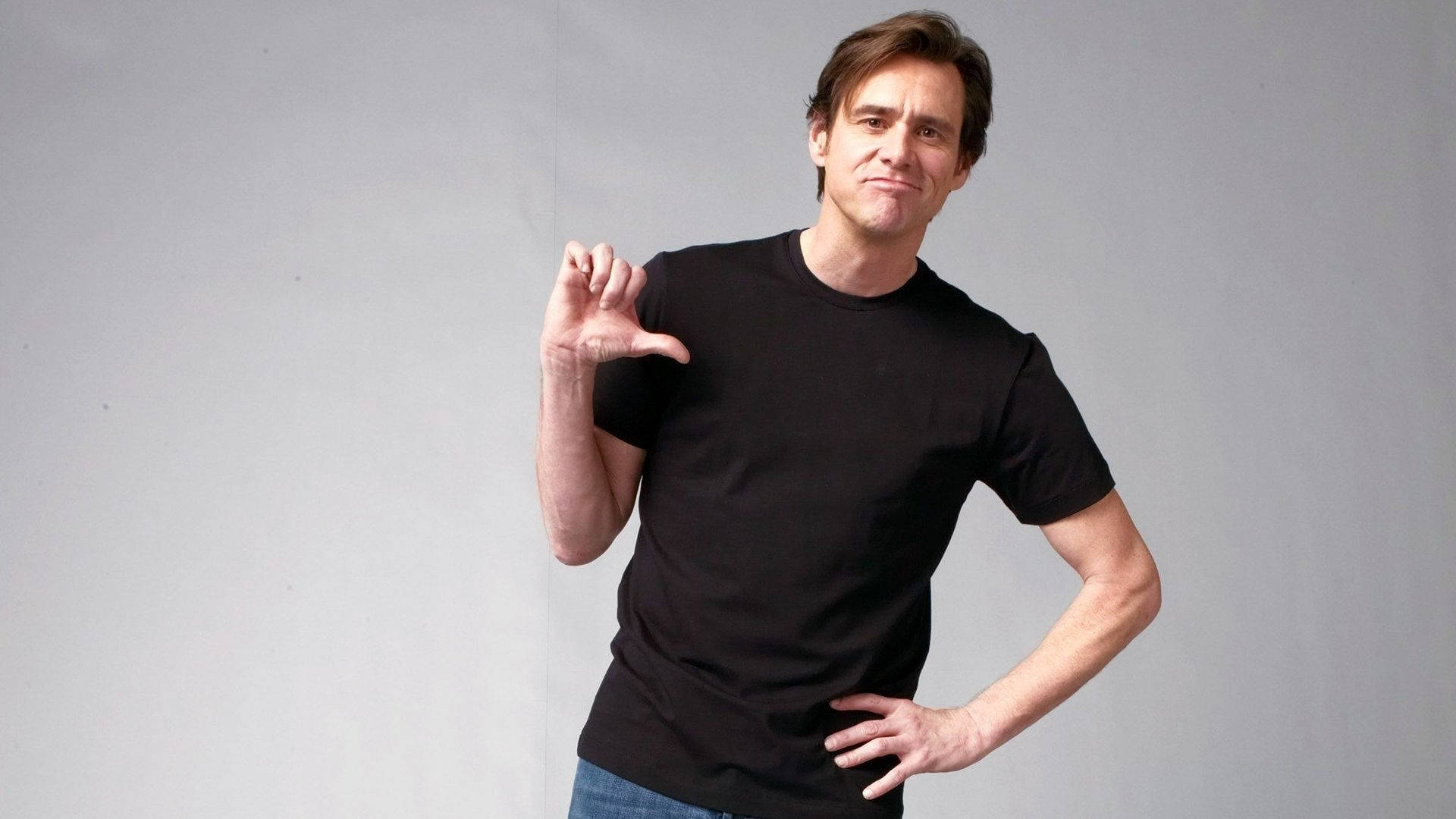 Jim Carrey Cutely Booing Background