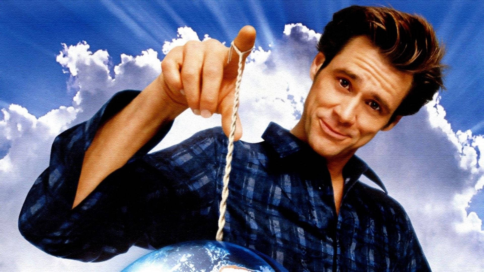 Jim Carrey In Clouds Background
