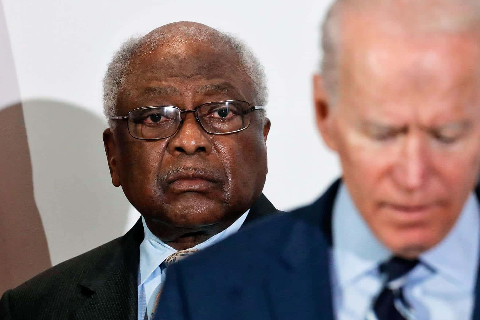 Jim Clyburn Behind Joe Biden Background