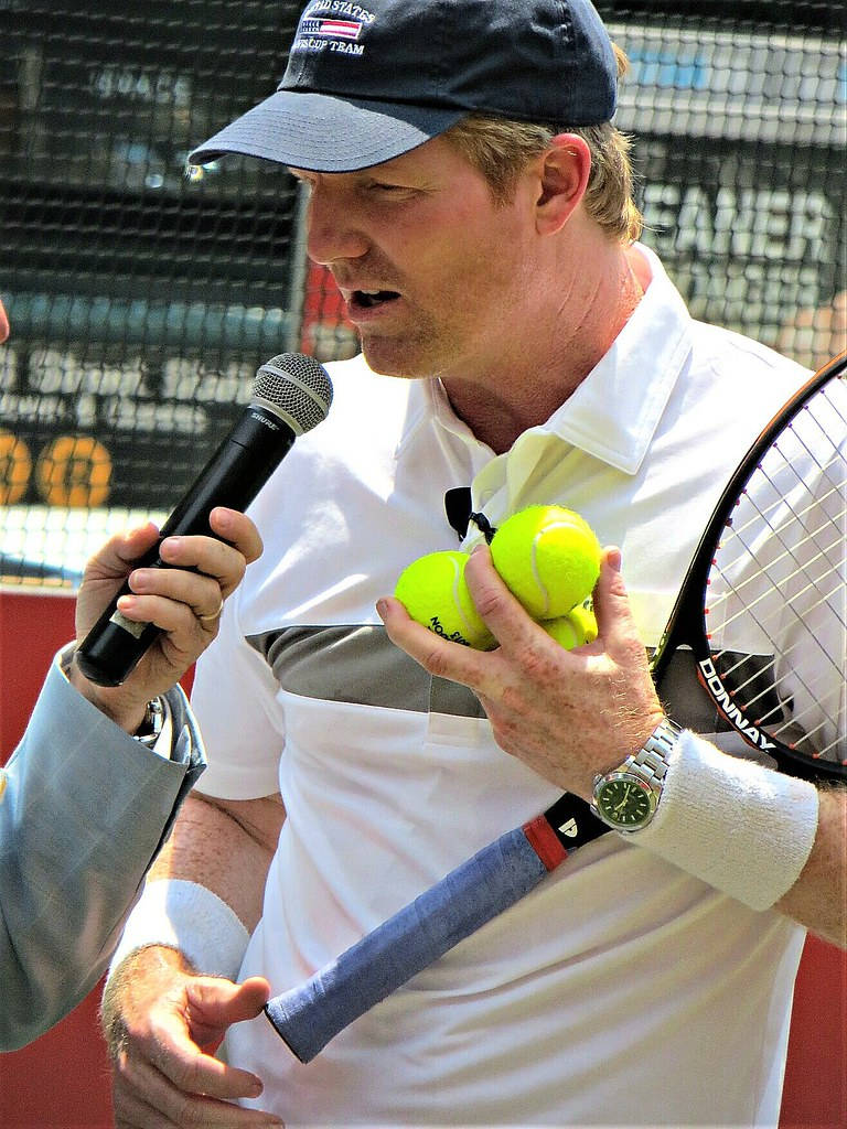 Jim Courier Tennis Interview Background