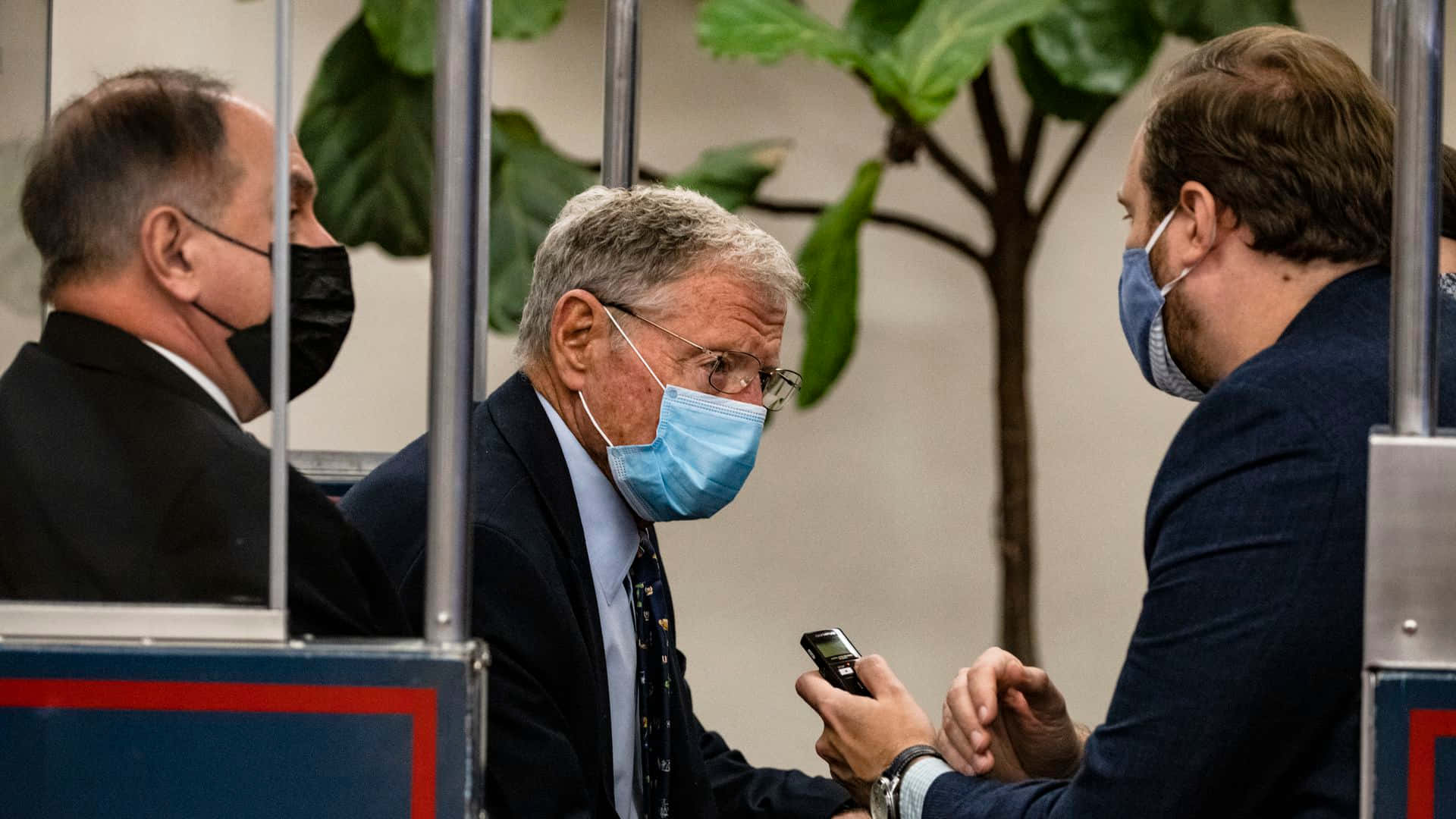 Jim Inhofe Talking To Reporters Background
