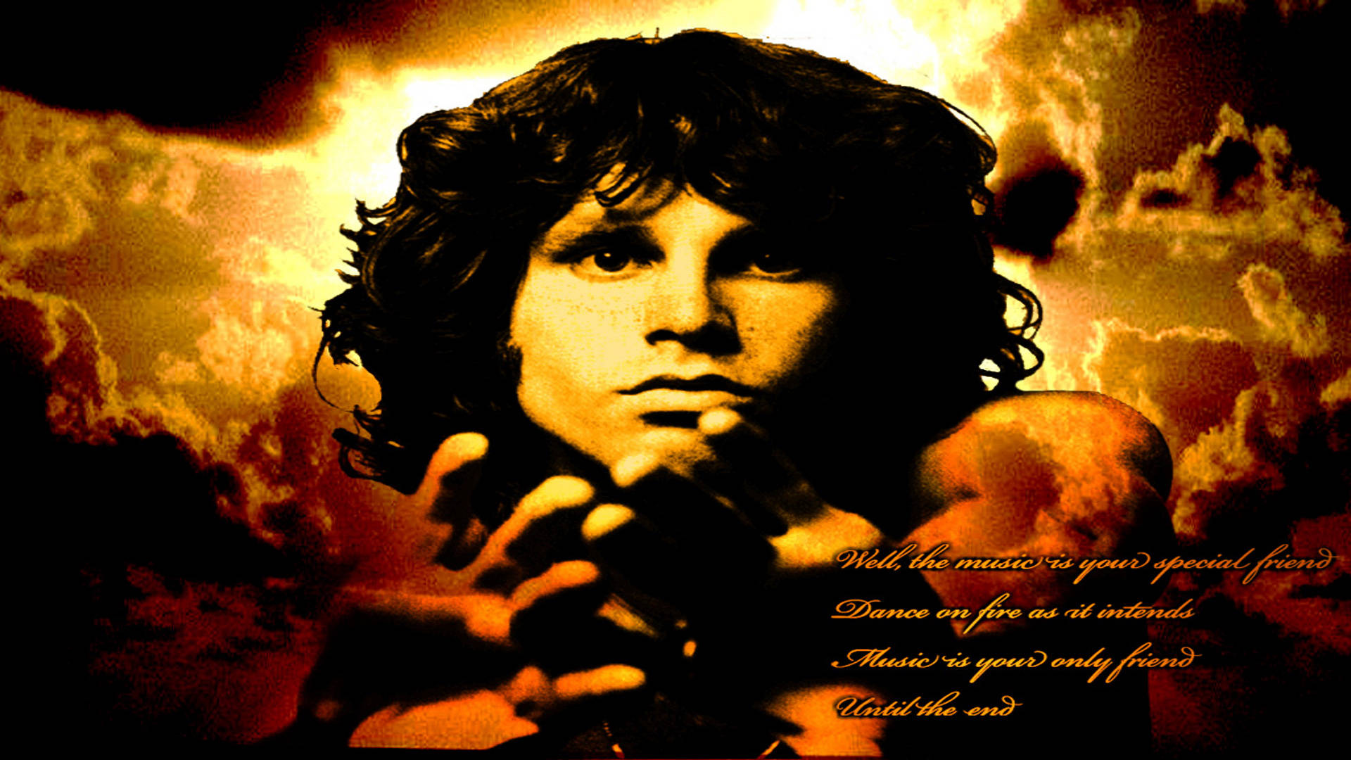 Jim Morrison Clouds Background